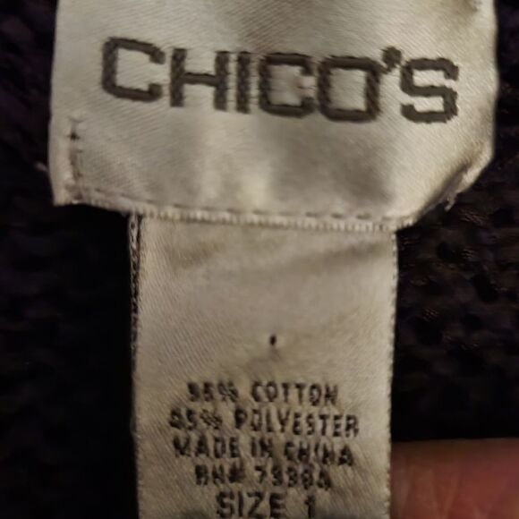 Purple Chicos Cardigan Size 1 Medium - Picture 3 of 4